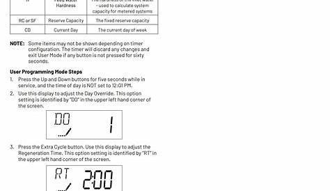 pentair water softener manual 5600 sxt