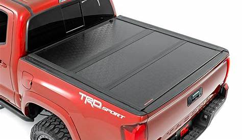 2016-2023 Toyota Tacoma 72" Low Profile Hard Tri-Fold Bed Cover - Rough Country 47420600