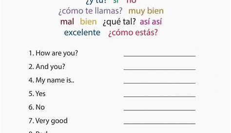 Beginning English Worksheets For Spanish Speakers — db-excel.com