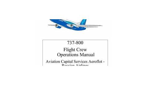Flight Crew Operations Manual B-737-800 (Руководство по летной