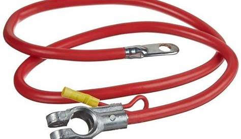 Top Battery Cable With Auxiliary, 2 Gauge, 38", Red CABLE | Theisen's