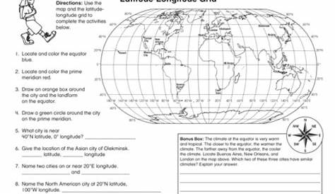 longitude and latitude practice worksheet