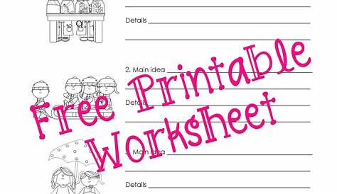 Main Idea And Details Worksheets 3rd Grade