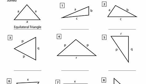 Classifying Triangles Worksheets - Math Monks