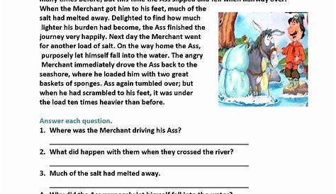 4th Grade Reading Comprehension Worksheets Multiple Choice - Free Printable