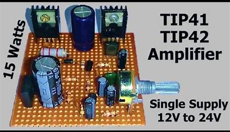 TIP41 42 Amplifier Circuit - YouTube