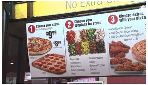 hunt brothers pizza topping chart