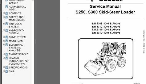 bobcat s250 parts manual