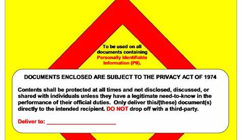 printable privacy act cover sheet