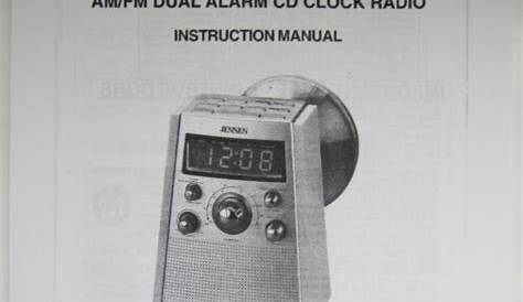 jensen alarm clock radio manual