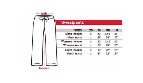 women's pants size chart to men's