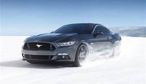 Download wallpapers Ford Mustang, 2018, gray sports coupe, winter