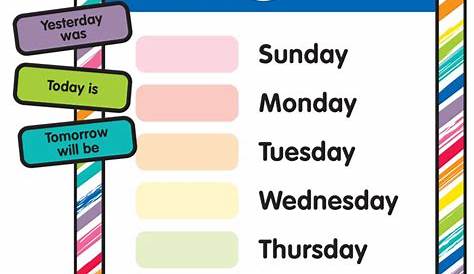 Days Of The Week Printable | room surf.com