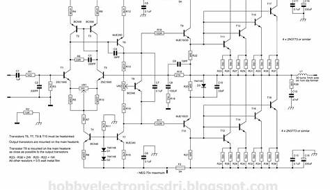 300w subwoofer amplifier circuit diagram