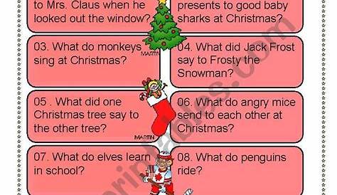 Christmas Riddles Printable Worksheets - Riddles Blog