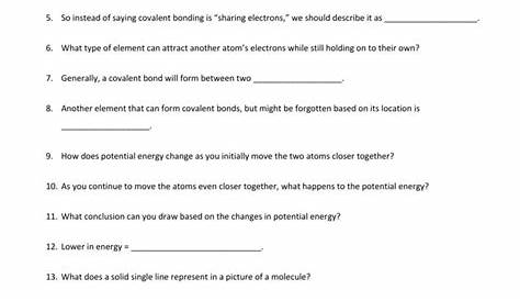 Chemthink Covalent Bonding Worksheet Answers — db-excel.com