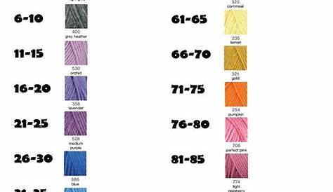 red heart yarn colors chart
