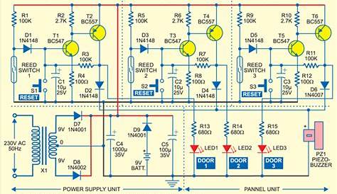 Door Opening Alarm | Detailed Circuit Diagram Available
