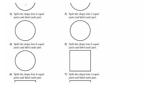 fractions with shapes worksheet