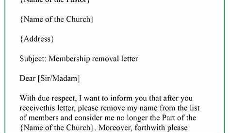 Church-Membership-Removal-Letter – Best Letter Template