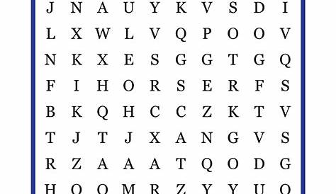 word search easy printable