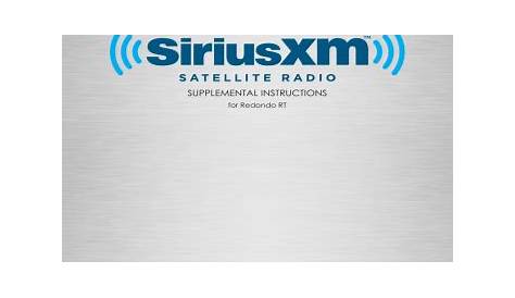 RetroSound Redondo RT SiriusXM Radio Quick Start Guide | Manualzz