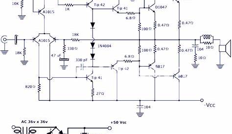 audio amplifier schematic diagram