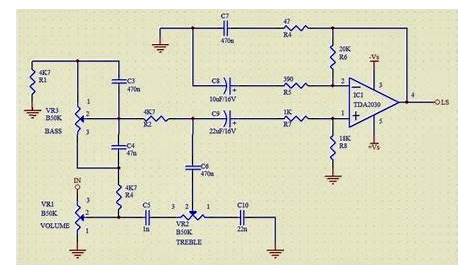 Latest TDA2030 Complete Tone Control Circuit Diagram | Electronic