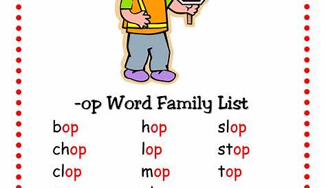 6 Best Images of Printable Word Family Lists - Blank Printable Word