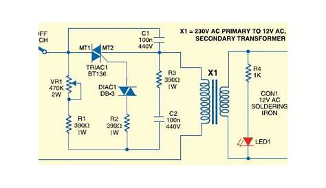Temperature Controlled Soldering Iron | Detailed Circuit Diagram Available