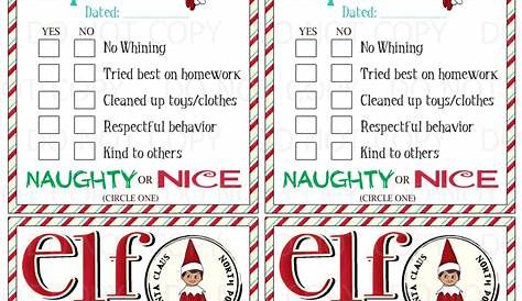 printable naughty or nice list