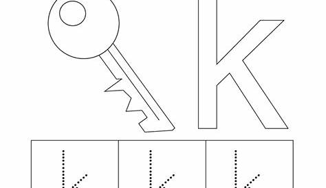 Lowercase Letter k Coloring Page - Twisty Noodle