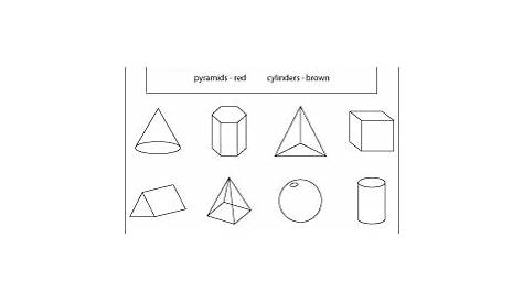 Identifying and Labeling 3D Shapes Worksheets