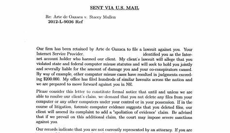 sample settlement offer letter attorney