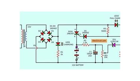 Automatic Battery Charger Circuit projects - ElecCircuit.com | Battery