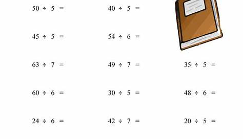 Divide the numbers by 5,6 and 7. Grade 1 and 2 basic division facts