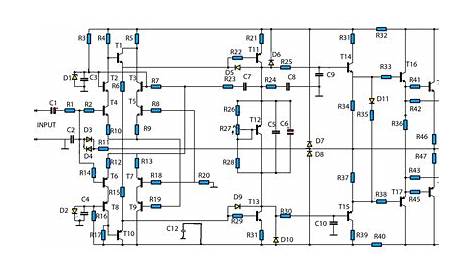 High Power Audio Amplifier 2800W Circuit Schematic Diagram - The Circuit