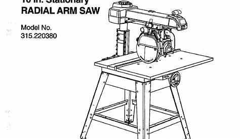 craftsman radial saw manual