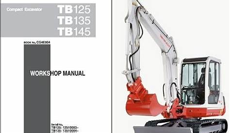 Takeuchi Tb125 Tb135 Tb145 Compact Excavator Workshop Manual