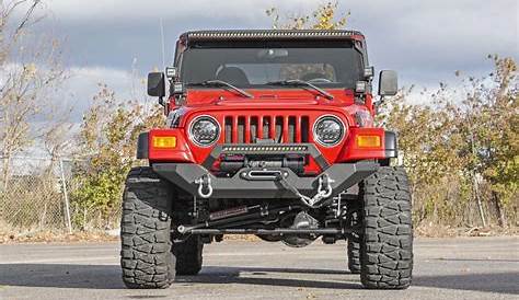 Rough Country 10595 Full Width Front LED Winch Bumper for 87-06 Jeep