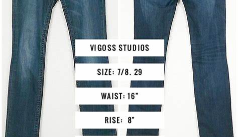 vigoss jeans size conversion chart