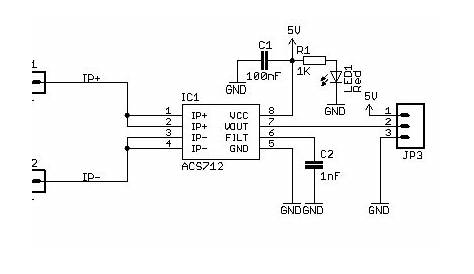 ACS712 Current Sensor Module Circuit for Microcontrollers