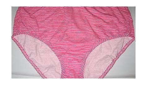 FRUIT OF THE LOOM NEW SIZE 9 - 100% COTTON -PINK/WHITE STRIPE PANTY 7