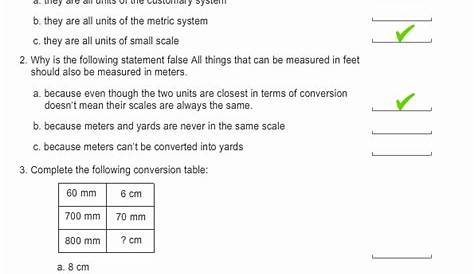 metric conversion worksheet answers
