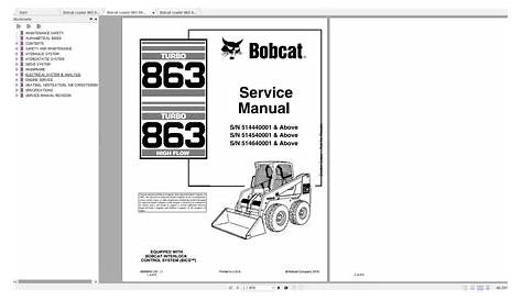 bobcat 863 manual