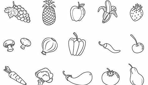 Printable Coloring Pages Fruits And Vegetables : Coloring Pages of