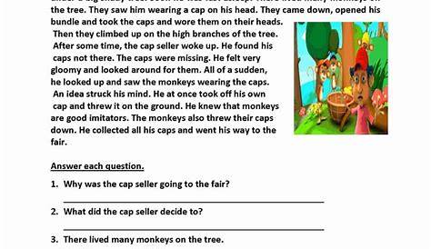 Comprehension Worksheets Grade 4 - All About … | Reading comprehension