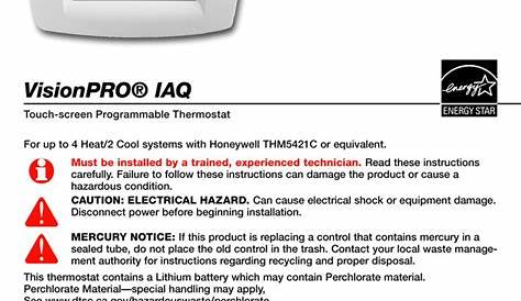 Honeywell He250A1005 Installation Manual