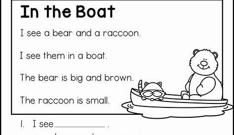 Reading Worksheet for Kindergarten 2 – Servicenumber.org