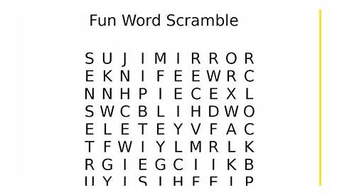 Kids Activity: Word Scramble